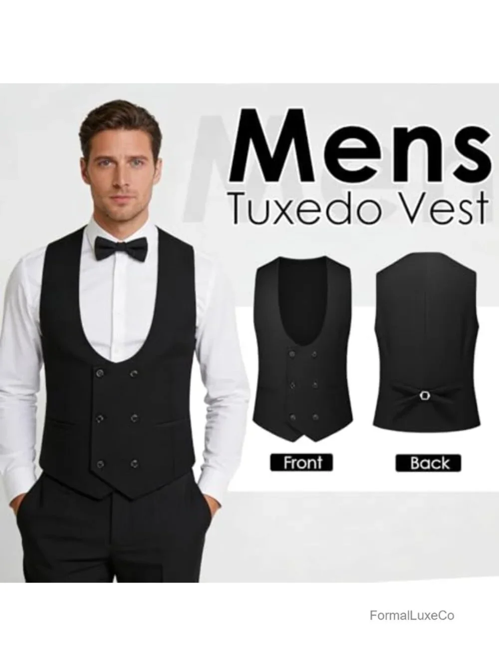 Men's 3-Piece Tuxedo Suit Shawl Lapel Formal Suit Wedding Prom Set
